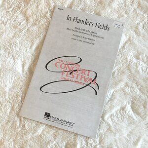 5/$25 'In Flanders Fields' Vocal Arrangement Music Sheets